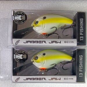 Lot Of Two 13 Fishing Jabber Jaw 60 (7-9ft) Olive Shad Crankbait Fishing Lures
